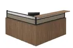 Modern L Shaped Reception Desk with Transaction Counter