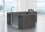 Bow Front L Shaped Desk