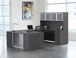 Bow Front U Shaped Desk with Hutch