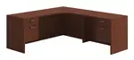 Curved L Shaped Desk with Drawers