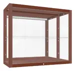 Wall Mounted Display Case with Wood Frame - 36