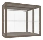 Wall Mounted Display Case with Wood Frame - 36