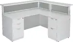 White L Shape Reception Desk