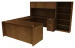 U Shaped Desk with Bookcase