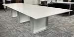 12' White Conference Table