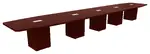 Boat Shaped Conference Table with Cube Base