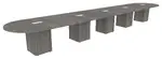 Racetrack Conference Table with Cube Base