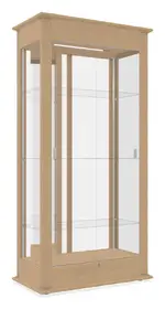 Mirrored Display Case with LED Lighting - 36 x 77