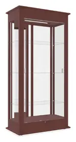 Mirrored Display Case with LED Lighting - 36 x 77