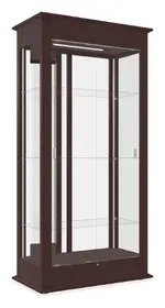 Mirrored Display Case with LED Lighting - 36 x 77