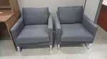 Ikea Mellby Dansbo Dark Gray Accent Club Chairs