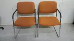 Orange Chrome and Black Guest Chairs