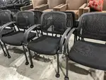 Mesh Back Rolling Guest Chair