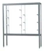 Display Case with Aluminum Legs - 60 x 66