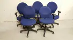 Blue Adjustable Rolling Office Chairs