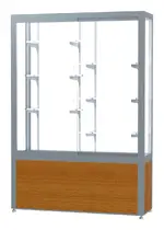 Small Display Case with Wood Grained Vinyl Base - 48