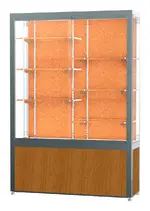 Small Display Case with Wood Grained Vinyl Base - 48