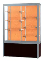 Small Display Case with Wood Grained Vinyl Base - 48