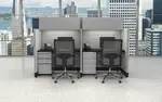 2 Person Call Center Cubicle with Power