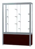 Display Case with Wood Grained Vinyl Base - 48