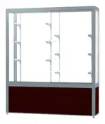 Display Case with Wood Grained Vinyl Base - 60 x 66