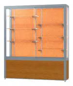 Display Case with Wood Grained Vinyl Base - 60