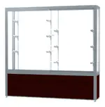 Display Case with Wood Grained Vinyl Base - 72 x 66