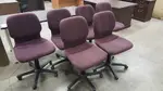 Purple Armless Rolling Office Task Chairs