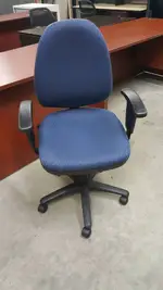 Rolling Blue Height Adjustable Office Chair