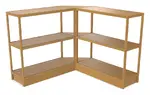 Wood Corner Shelving Unit - 93 x 50