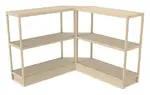 Wood Corner Shelving Unit - 93 x 50