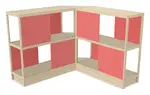 Wood Shelving Unit with Acoustic Panels - 93 x 50