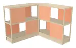 Wood Shelving Unit with Acoustic Panels - 93 x 50