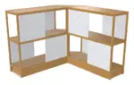 Wood Shelving Unit with Acoustic Panels - 93 x 50