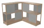 Wood Shelving Unit with Acoustic Panels - 93 x 50