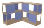 Wood Shelving Unit with Acoustic Panels - 93 x 50