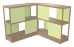 Wood Shelving Unit with Acoustic Panels - 93