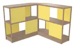 Wood Shelving Unit with Acoustic Panels - 93