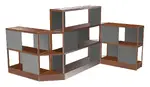 Large Wood Shelving Unit with Acoustic Panels - 145