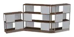 Open Wood Shelving System with Acoustic Panels - 194