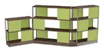 Open Wood Shelving System with Acoustic Panels - 194