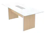 Glass Conference Table with Laminate Base