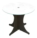 Small Round Table with Glass Top