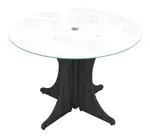 Round Conference Table with Glass Top