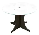 Round Conference Table with Glass Top