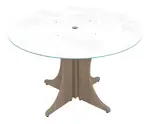 Large Round Table with Glass Top