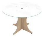 Large Round Table with Glass Top