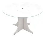 Large Round Table with Glass Top