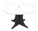 Large Round Table with Glass Top