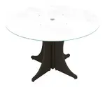 Large Round Table with Glass Top